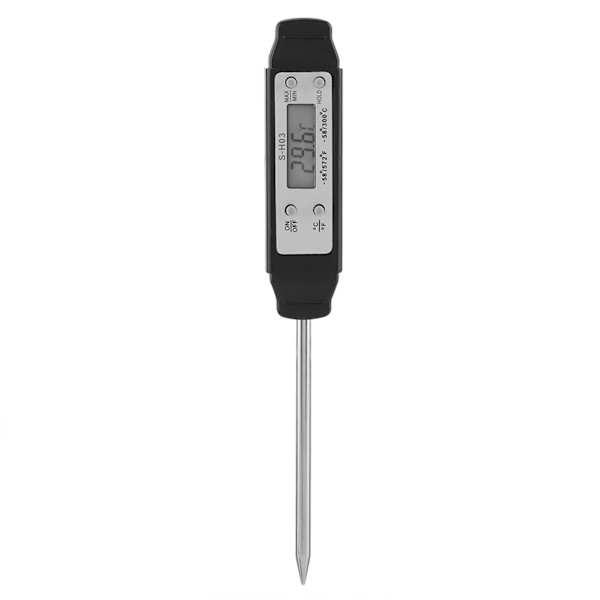 1 st digital termometer för mat med omedelbar avläsning, köksredskap för grillning av kött (svart)