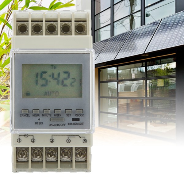Tidrelæ Microcomputer Tidskontakt Solcellecontroller Spænding: 220v-240v 16A