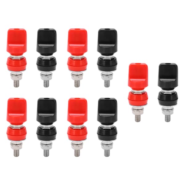 5 Sets J.50019(1) Power Connection Post M6 Brass Terminal Connection Post with 4mm Jack for Electronic Instruments Ships