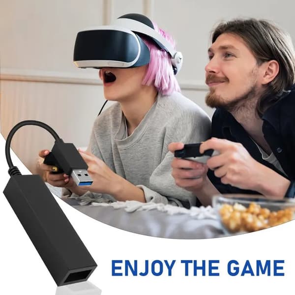 Camera Adapter for PS5 VR, Camera Conversion Cable for PS4 V1/V2, PSVR Adapter, Compatible.