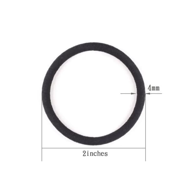 120-pack hårband - 4 mm - För tjockt hår - Svart