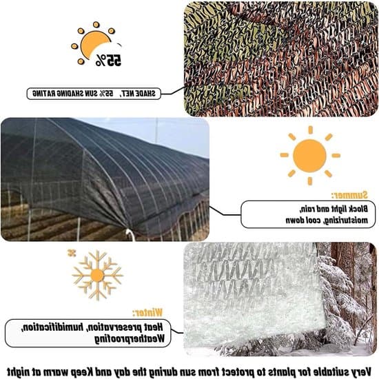 Shade Cloth 55% - UV Resistant - 2m x 3m - HDPE Material