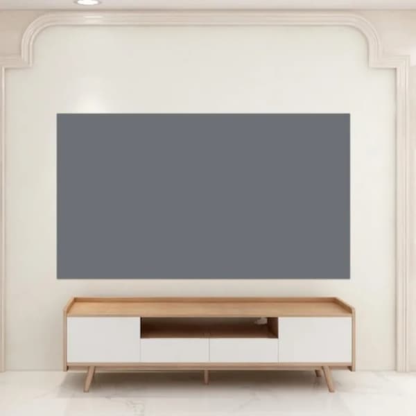 4K projektionsskærm, 80 tommer, 4:3 billedformat, højopløst billedkvalitet, foldbar, antirefleksmateriale, grå.