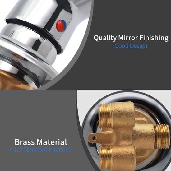 - Hot and Cold Water Shower Mixer - Mixer - Brass - Chrome Plated - Ceramic Valve Core - Single Handle - <130 mm