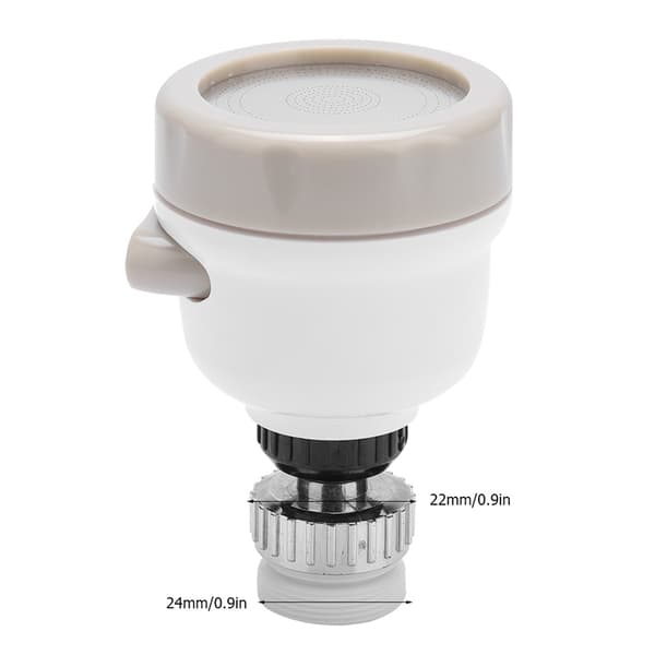 360-degree Rotatable Kitchen Faucet Nozzle with Splash Guard and 3 Modes