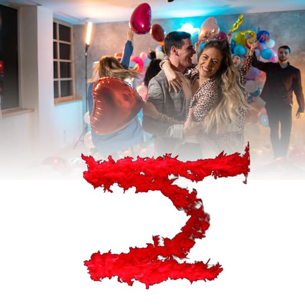 Red Feather Boa 1.8m Chandelle Boa for Dance, Wedding, Party Decoration
