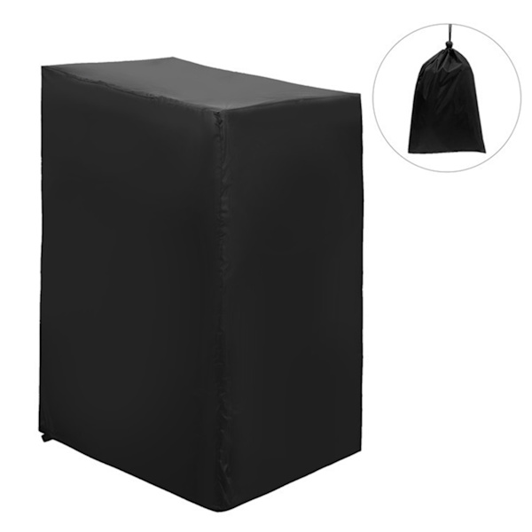 Patiostolsskydd UV-skydd 210D Vattentät Stapelbar Design Svart Slitstarkt Utomhus Stolskydd