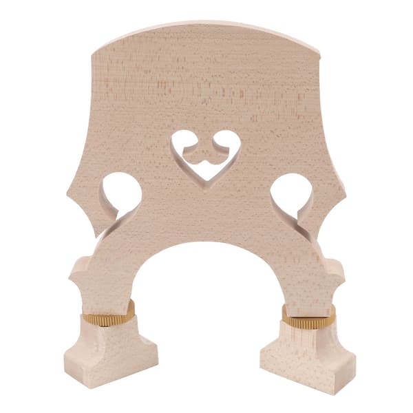 Violin Bridge Maple Wood Adjustable Brass Screw Double Bass Bridge for Replacement 3/4