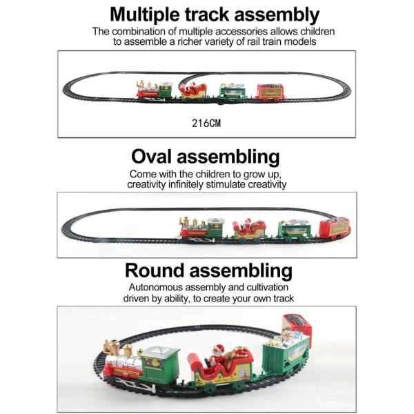 Juletog med Elektrisk Tog Legetøj Juletogsspor Legetøj til Børn Børneoverraskelsesgave