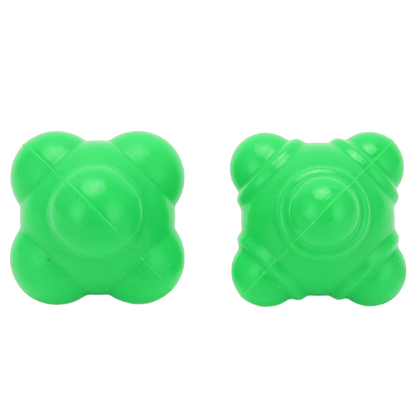 2 st Gummi Reaktionsstudsbollar Oregelbunden Form Reaktionsbollar för Koordination Smidighet Hastighetsträning