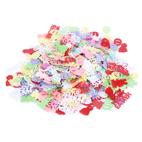 Påskkonfetti plast unikt mönster Färgglad DIY-dekoration Påskfestrekvisita