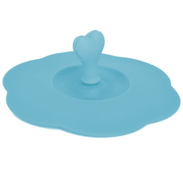Blue Silicone Lid: Dustproof, Heat Resistant, for Hot and Cold Drinks, Kitchen and Home
