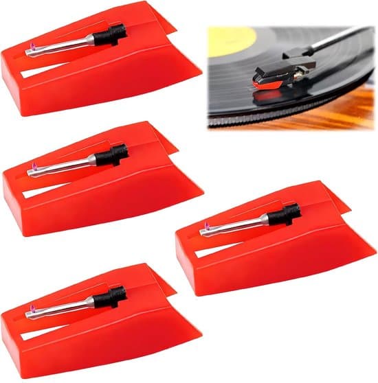 4 Universal Replacement Needles for Turntables, Diamond Replacement Needles for Turntables