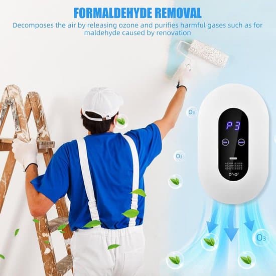 Air Purifier, Negative Ion Generator, Ozone Deodorizer, Pet/Bathroom/Kitchen, Formaldehyde Remover, Mini.