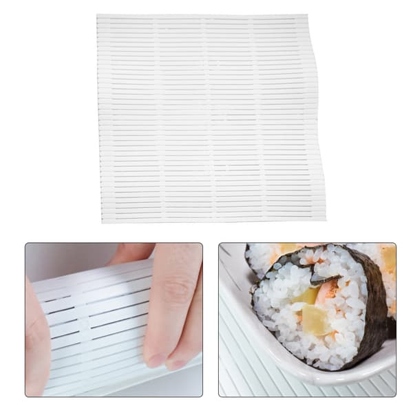 Nonstick Surface Sushi Roller Maker PP Plastic Rolling Mat Picnic Lunch Tool Washable Reusable