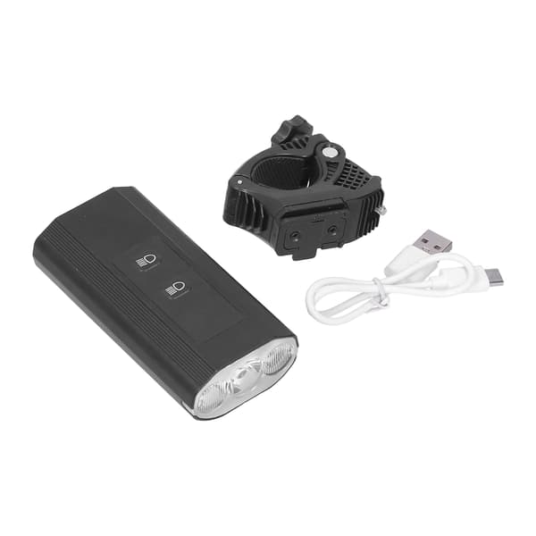 3LED Bicycle Light Adjustable Waterproof Bike Headlight with Battery Display USB Charging for Road and Mountain Bike