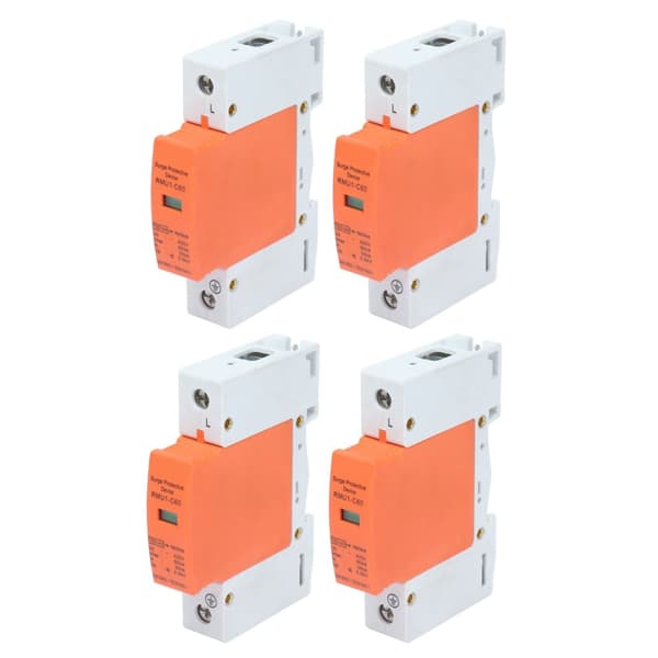 Surge Protector - 4 Pcs DIN Rail Mount, AC 420V, RMU1-C60 Imax: 60kA