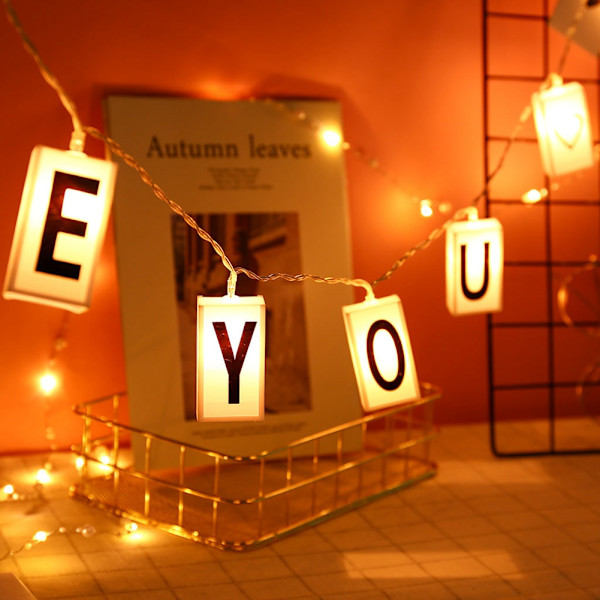 10LED 26 engelska bokstäver + siffror LED DIY ljusslinga dekor för fest bröllop hem