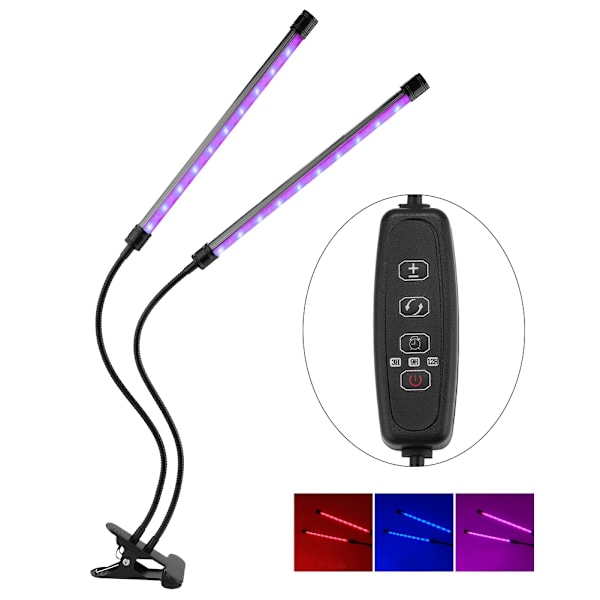 USB 30LED Sisätilojen Kasvien Kasvatusvalo Punainen Sininen Kaksoislampupäät Joutsenkaula & Kiinnike