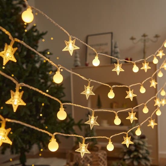 Outdoor LED String Lights - Tent/Camping - Star-shaped - 3m/20 lights