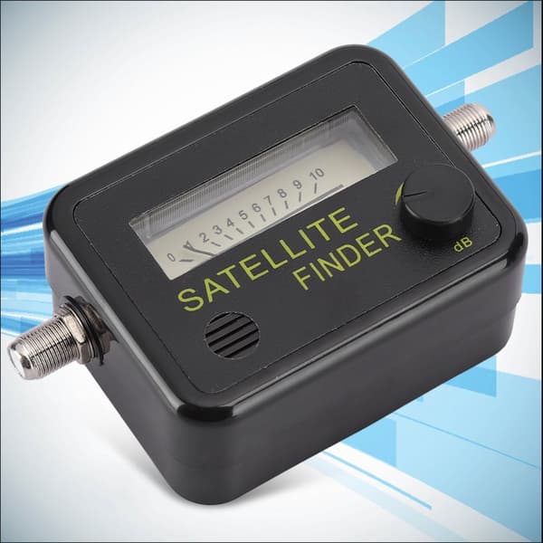 Følsom satellittsøker med digitalt display - svart