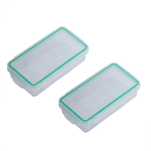 Vattentät 18650 batteriförvaringslåda - set med 2 hårda, slitstarka plastfodral