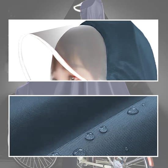 Waterproof Unisex Navy Cycling Rain Poncho