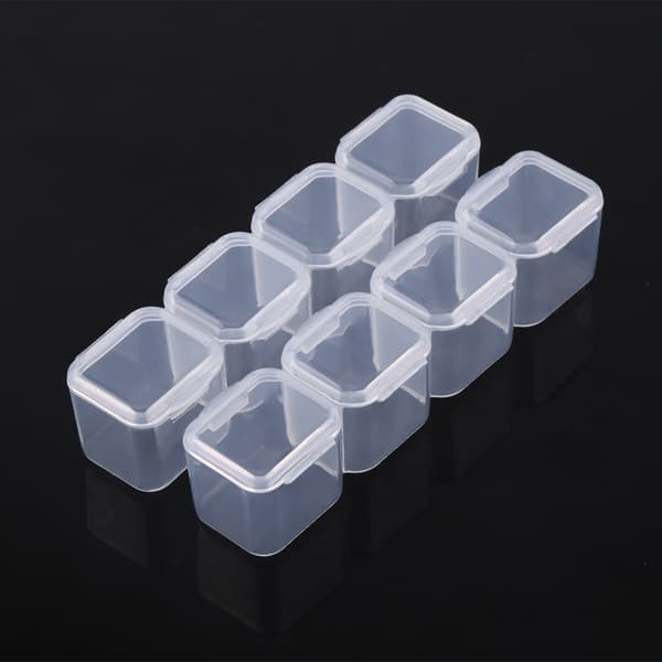 Clear Plastic 28 Compartments Adjustable Tablet Medicine Pill Jewelry Storage Box Container