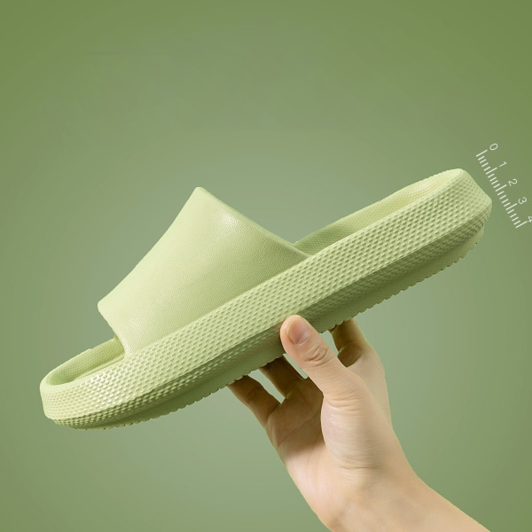 Men Women Shower Slippers Soft Elastic Elegant Bathroom Quick Drying Slides Sandals38‑39 (26cm for 37‑38 Foot) Light Green