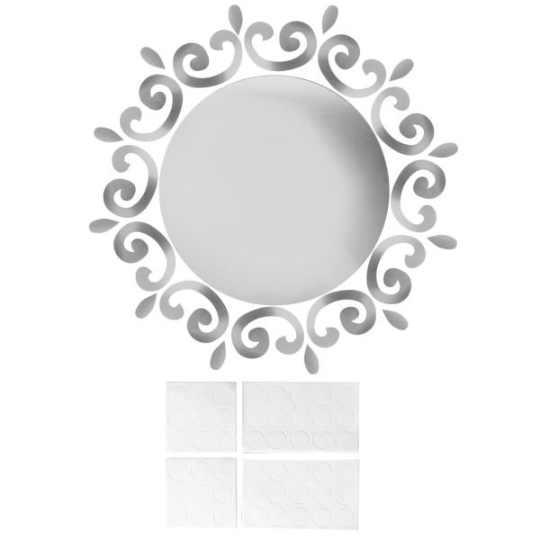 Gör-det-själv-spegelväggklistermärke 3-dimensionell innovativa avtagbara dekaler Inredning i hemmet i sovrummet