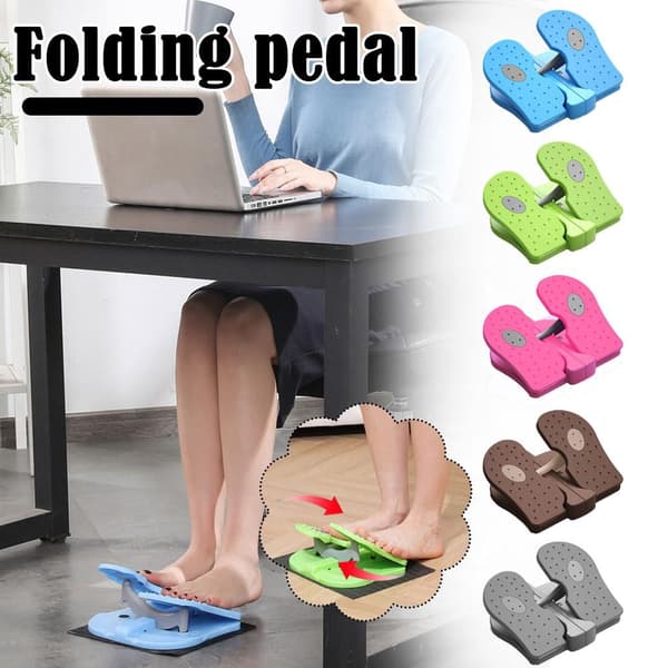 Simple Sitting Leg Exercise, Seniors, Mini Foldable Portable Foot Pedal Exerciser, Foot Massage Function, Home and Office Exercise Equipment