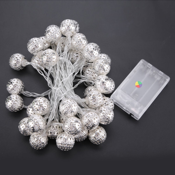 5m 40 LED Ball Fairy String Lys for Soverom Hage Landskap Hage Hjem Ferie Dekor Fargerik