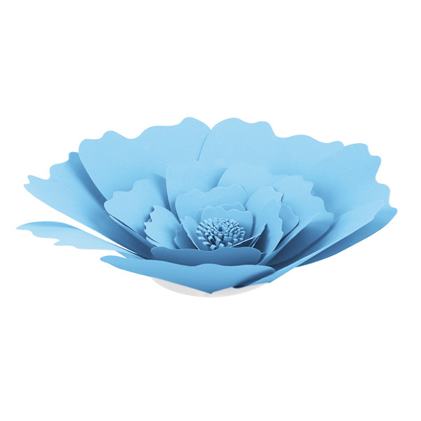 DIY Vacker Dekoration av Silkespappersblommor för Födelsedag Bröllopsfest Mörkblå