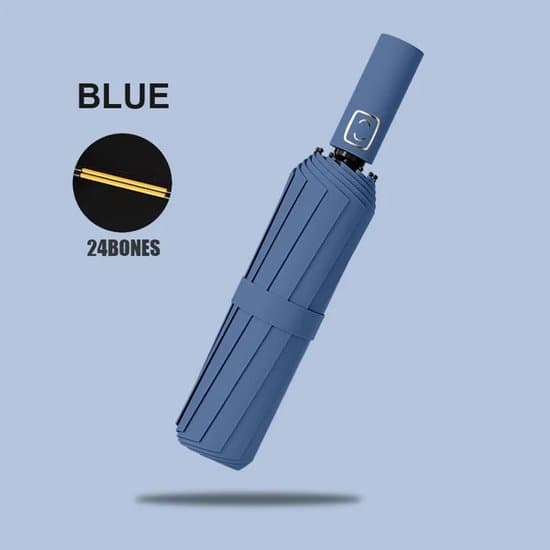 Large Automatic Umbrella with 24 Ribs, Windproof and Lightweight, UV Protection, for Everyone, Model 24 Bone