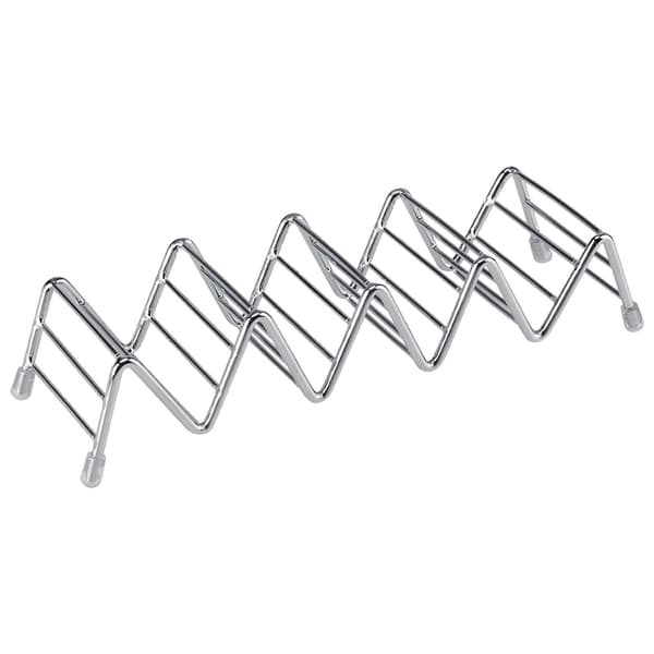 Wavy Stainless Steel Taco Holder, Display Stand, Shell Rack, 4-5 Compartments