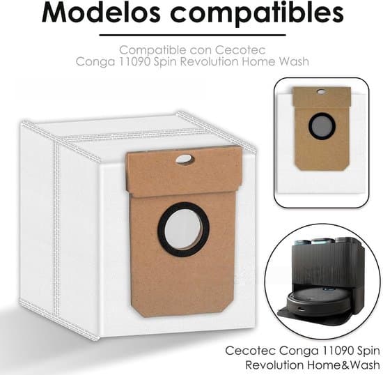 Pölypussit Cecotec/Conga 11090/Alpha3pro JH68U1 robotti-imurille | Pölypussit | Pölynimurin lisävarusteet (12 kpl)