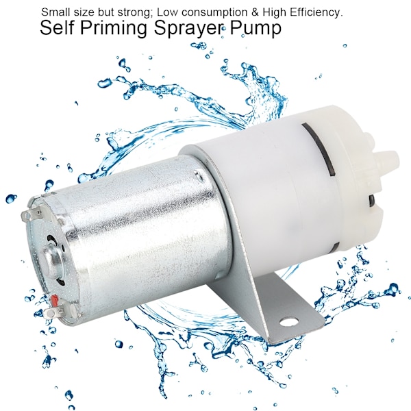 Selvprimende sprøytepumpe Membranpumpe Mikrovannpumpe DC 6V Pumpemaskin