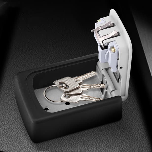 Wall Mounted 4-Digit Combination Lock Box, Portable Large Capacity Key Storage for Home Office Construction Site