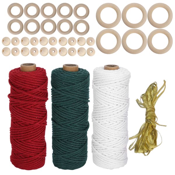 100m Christmas Cotton Rope Braid Macrame Cord DIY Craft Wrapping Thread