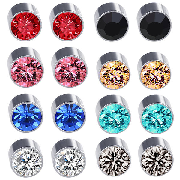 Rhinestones Magnetiska Örhängen Kroppsslankande Örhängen Viktminskning Icke-piercade Örhängen Smycken Present
