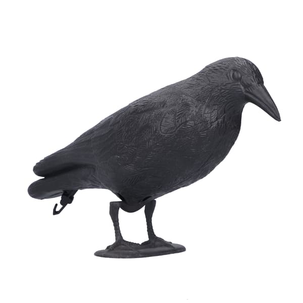 Simulated Plastic Crow Statue Hunting Decoy Tool for Outdoor Garden Decoration