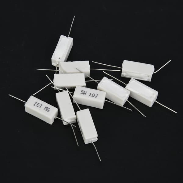 10 Pcs Cement Resistor Power Tolerance 5% Insulated Electronic Components 5W(1R)