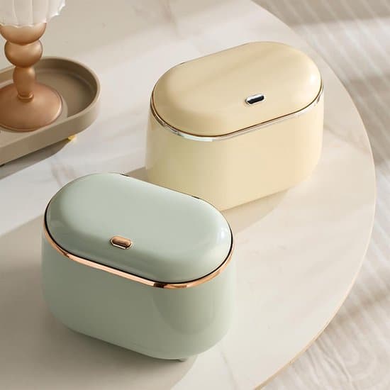 Desktop Container - Portable - Suitable for Bedrooms, Dining Rooms, Offices, etc. - Off-White