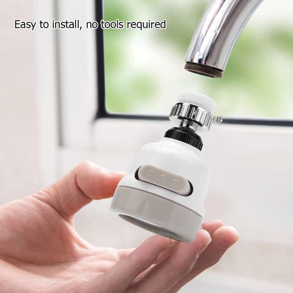 360-degree Rotatable Kitchen Faucet Nozzle with Splash Guard and 3 Modes