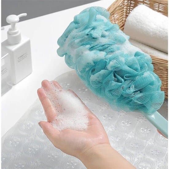 3-piece long handle shower brush and shower set