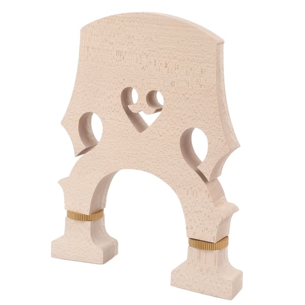 Violin Bridge Maple Wood Adjustable Brass Screw Double Bass Bridge for Replacement 3/4