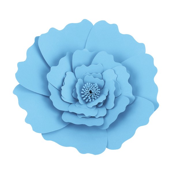 Gör-det-själv vacker blomdekoration av silkespapper för födelsedagsbröllopsfest mörkblå