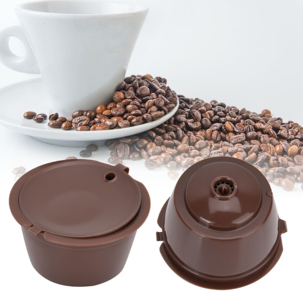 Återanvändbara påfyllningsbara pod set med skedborste (3 kaffekapslar)