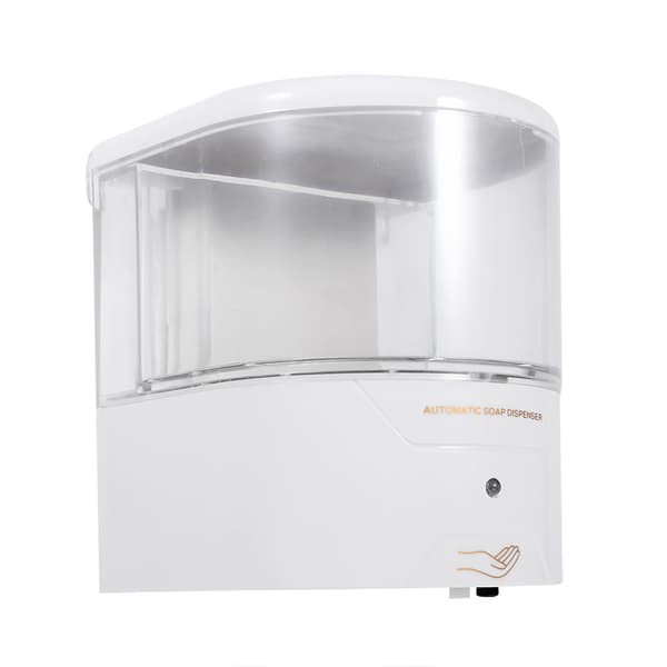 600ML vit ABS automatisk sensor tvåldispenser vägg automatisk dispenser