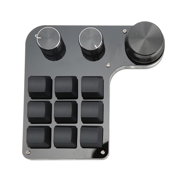 Mini Gaming Keypad 3 Knapper RGB Baggrundsbelyst Blå Kontakt Programmerbar 9 Tasters Keypad til Musik Kontor Medier